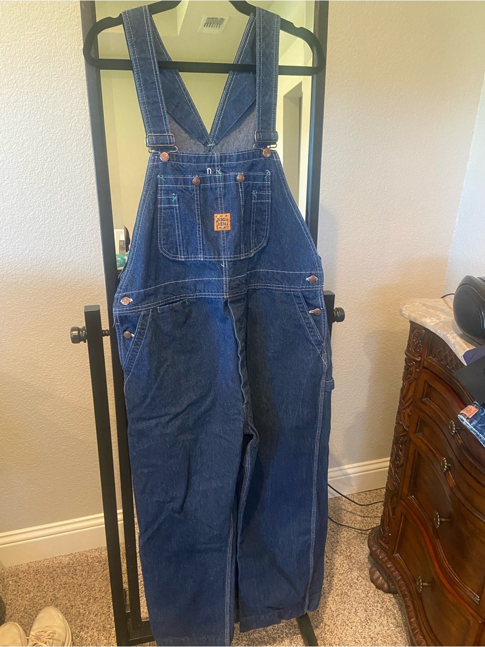 Men's Dark Blue Cargo Overalls - Durable Workwear